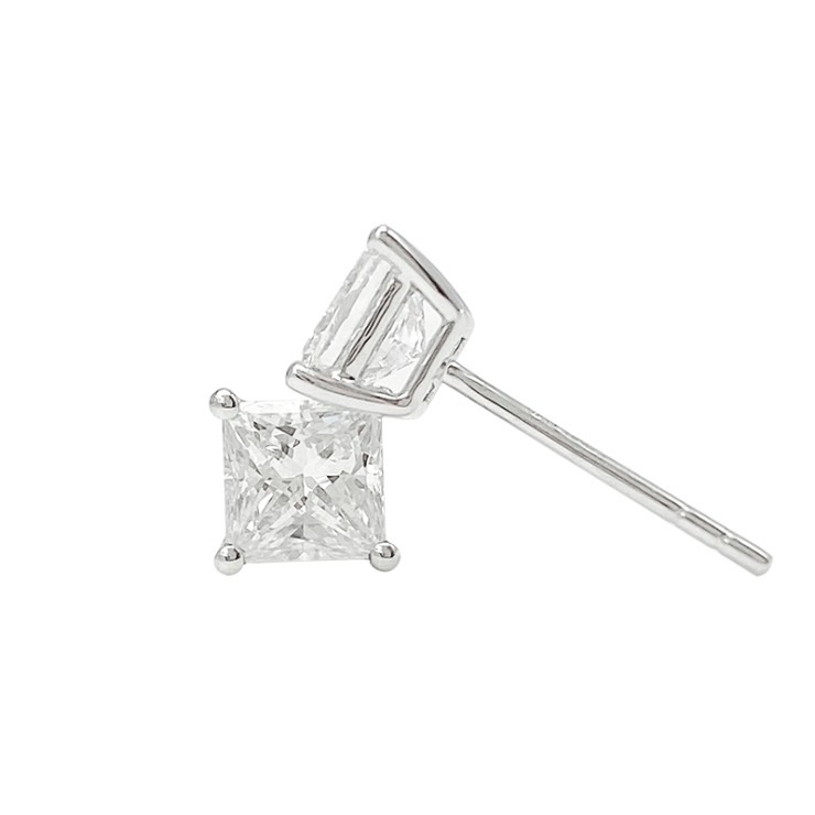 Four-Claw White Diamond Ear Studs A Pair Of 2 1Ct Total Weight 0.85G 1ct | Lab-grown Diamonds High-end Jewelry 1ct