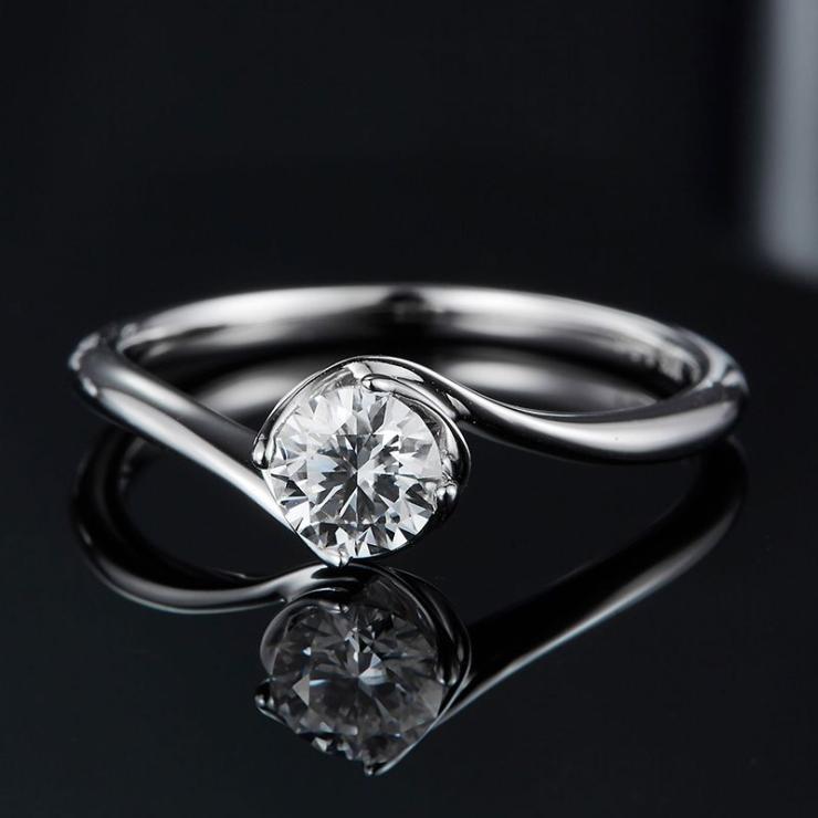 Rhodium Plated Elegant Wedding Shiny Diamond Lab-Grown Diamonds Rings S925 Silver Cultivation Diamond | Lab-grown Diamonds High-end Jewelry Lab-grown Diamonds